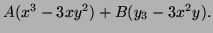 $ A(x^3-3xy^2)+B(y_3-3x^2y).$