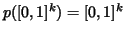 $ p([0,1]^k)=[0,1]^k$
